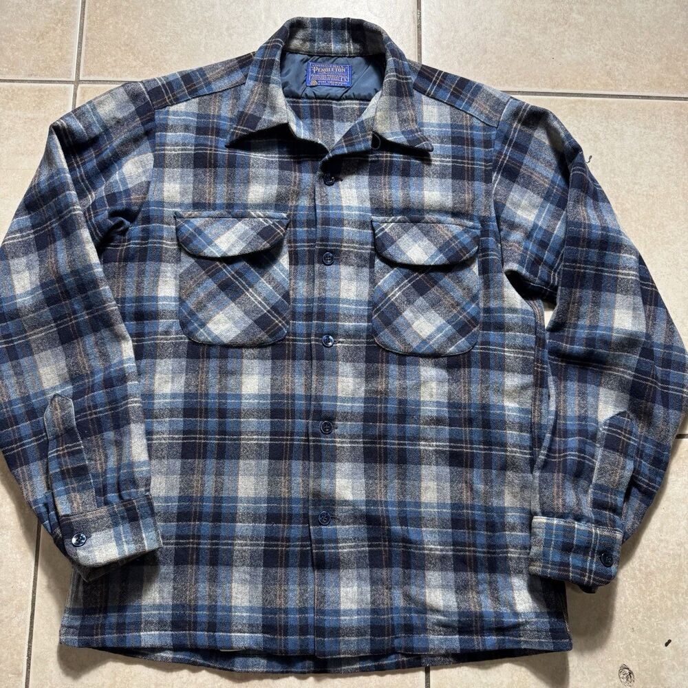 Vintage Pendleton Loop Collar Shirt S Multicolor Made in USA Western Outerwear